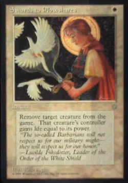 Swords to Plowshares - Ice Age: #54, Magic: The Gathering Nm R196 - Image 1