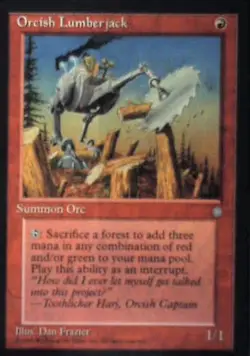 Orcish Lumberjack - Ice Age: #210, Magic: The Gathering Nm R195 - Image 1