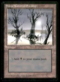 MTG Snow-Covered Swamp LP Light Play Ice Age [3282] - Image 1