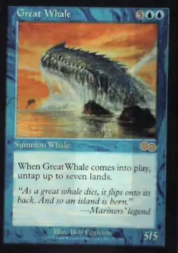 Great Whale - Urza's Saga: #77, Magic: The Gathering Nm R191 - Image 1