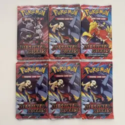 Destined Rivals Lot of 6 Packs Scarlet & Violet - Pokemon Booster Packs - New - Image 1