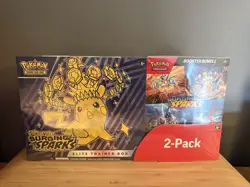 Pokemon SURGING SPARKS Elite Trainer Box Etb & Booster Bundle Costco 2 Pack - Image 1