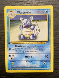 Pokemon TCG Wartortle Base Set 42/102 Regular 1st Edition Uncommon Italian NM - Image 1
