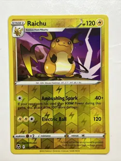 Raichu 050/195 - REVERSE HOLO - Silver Tempest - Pokemon - NM - Image 1