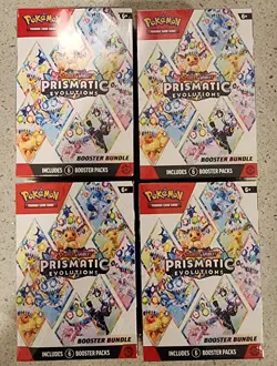 Pokemon TCG Prismatic Evolutions Booster Bundle Lot of 4 Sealed New - Image 1