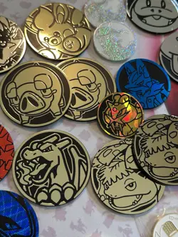 Pokemon TCG Lot Of 36 Coins + Metal Dice, Charizard UPC Metal Coins, etc. - Image 4