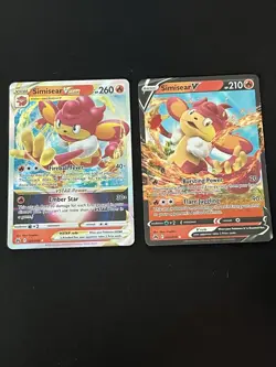 Pokemon TCG - NM Lot Of 2 Crown Zenith Simisear V 22/159 & Simisear Vstar 23/159 - Image 1