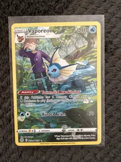 Pokemon Vaporeon TCG TG02/TG30 Brilliant Stars Trainer Gallery Ultra Rare Holo - Image 1