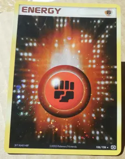 Fighting Energy 106/106 Rare Holo Emerald Set Pokemon LP - Image 1