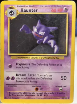 1999 WOTC Original Series Base Set HAUNTER Keiji Kinebuchi Pokemon TCG Card #29 - Image 1