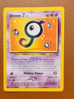 Unown [J] - 38 WOTC Black Star Promo Regular LP POKEMON TCG Card - Image 1