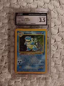 Pokemon 2000 Base Set 2 Blastoise Holo Rare Card #2/130 - Image 1