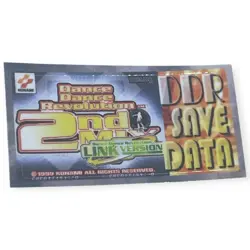 Sony PlayStation 1 PS1 Dance Dance Revolution 2nd Mix DDR Memory Card Sticker - Image 1