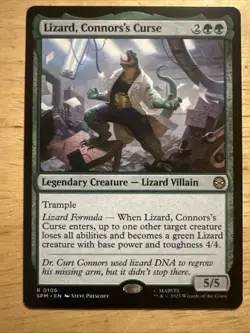Lizard, Connor's Curse (0106) - NM - Marvel's Spider-Man - MTG - Image 1