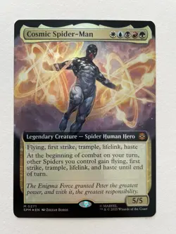 MTG Cosmic Spider-Man EXTENDED ART FOIL 0271 SPM - Image 1