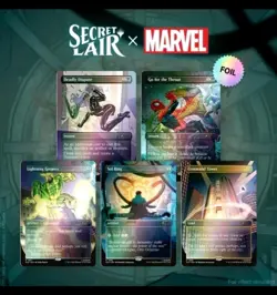 MTG Secret Lair x Marvel's Spider-Man: Villainous Plots Foil Edition Presale - Image 1