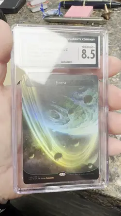 2022 MTG Unfinity Forest #244 Borderless Foil CGC 8.5 NM-MT+ Magic The Gathering - Image 2