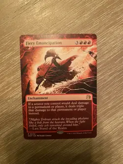 🔮 MTG: Fiery Emancipation Wilds of Eldraine: Enchanting Tales Regular - Image 1