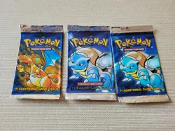 1999 Pokemon Base Set EMPTY Unlimited Booster Packs Charizard & Blastoise - Image 1