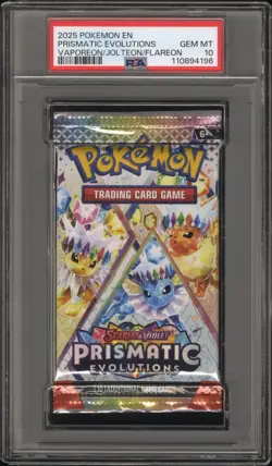 Pokemon S&V Prismatic Evolutions Vaporeon Jolteon Flareon Pack PSA 10 Gem Mint - Image 1