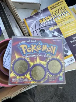 Pokemon 1999 Gold Coin Set Sealed Battle Game Cards CD Case Ultra Rare - Image 1