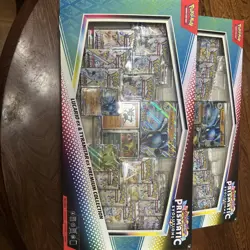 Pokemon Prismatic Evolutions Lucario Ex Tyranitar Ex Premium Collection Lot of 2 - Image 1