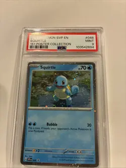 2023 POKEMON SVP EN-SV BLACK STAR PROMO 151 POSTER COLL #048 SQUIRTLE PSA 9 - Image 3