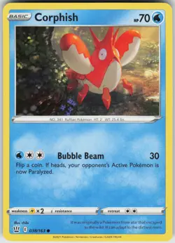 Pokemon Corphish 038/163 SWSH05: Battle Styles Common NM - Image 1