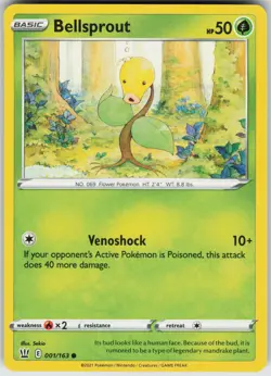 Pokemon Bellsprout 001/163 SWSH05: Battle Styles Common NM - Image 1