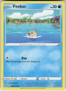 Pokemon Feebas 038/189 SWSH03: Darkness Ablaze Common NM - Image 1