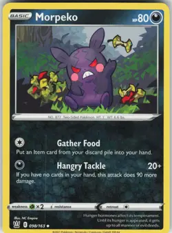 Pokemon Morpeko 098/163 SWSH05: Battle Styles Uncommon NM - Image 1