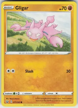 Pokemon Gligar 071/163 SWSH05: Battle Styles Common NM - Image 1