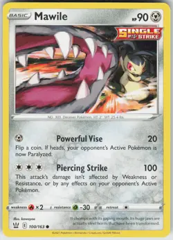 Pokemon Mawile 100/163 SWSH05: Battle Styles Common NM - Image 1