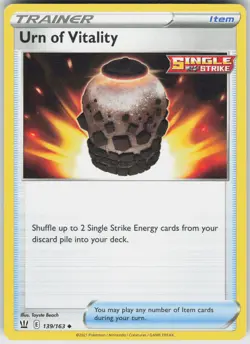 Pokemon Urn of Vitality 139/163 SWSH05: Battle Styles Uncommon NM - Image 1