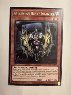 Yugioh! Atlantean Heavy Infantry MZTM-EN073 - Rare Maze of the Master 1st Ed NM - Image 1