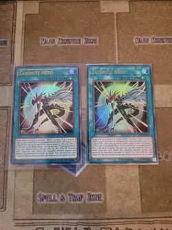 YUGIOH 2X FAVORITE HERO LED6-EN015 ULTRA 1ST/UNLIMITED ED NM - Image 1
