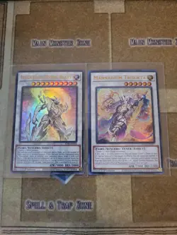 YUGIOH MANNADIUM PRIME-HEART STAS + MANNADIUM TRISUKTA AGOV ULTRA 1ST ED NM - Image 1