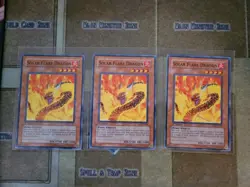 YUGIOH 3X SOLAR FLARE DRAGON SD3-EN008 COMMON 1ST ED NM - Image 1