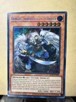 Yugioh! - Georgius, Swordman of the Ice Barrier BLTR-EN006 - Secr Rare - 1st Ed. - Image 1
