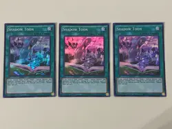 Yugioh - Shadow Toon x 3 - 1st Edition Super Rare NM - Free Holo Card - B - Image 1