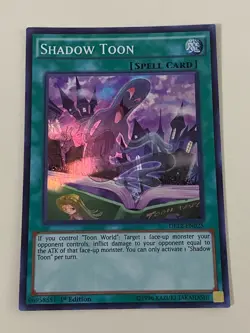 Yugioh - Shadow Toon x 3 - 1st Edition Super Rare NM - Free Holo Card - B - Image 3