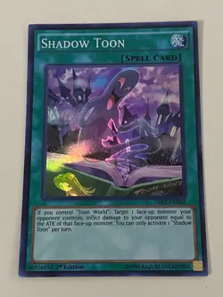 Yugioh - Shadow Toon x 3 - 1st Edition Super Rare NM - Free Holo Card - B - Image 4