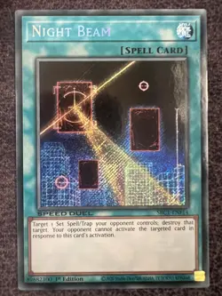 Yugioh Night Beam SBC1-ENF14 Speed Duel Secret Rare 1st Edition NM - Image 1