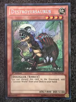 Yugioh Destroyersaurus LCJW-EN158 Secret Rare 1st Edition NM - Image 1