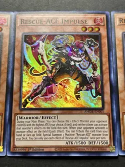 3x Rescue-Ace Impulse | AMDE-EN001 | Super Rares | NM | 1st Edition | YuGiOh! - Image 5