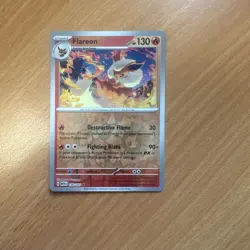 Flareon 136/165 Scarlet & Violet 151 Reverse Holo Pokemon Rare Card - Image 1