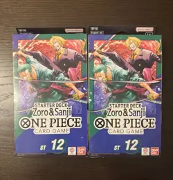One Piece Card Game ST12 Starter Deck English Bandai Zoro & Sanji Sealed Box New - Image 1