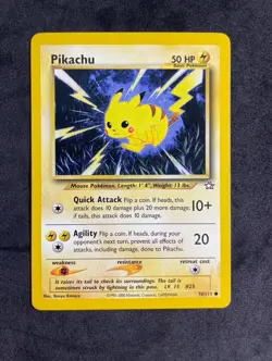 2000 Neo Genesis Pikachu LP #70/111 Pokemon Card - Image 1