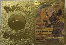 Pokemon Pikachu And Trainer Gold Foil Trading Collectible Card - Image 1