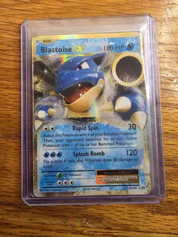 Pokemon TCG Blastoise EX XY Evolutions Holo Rare Card 21/108 - Image 1